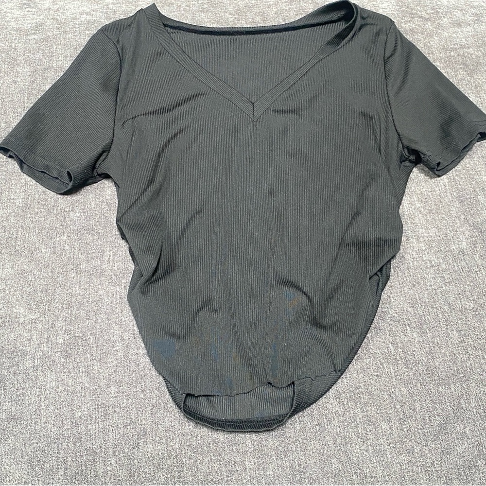SHEIN Womens Classic Black V-Neck Women's Top Size Large (8/10) - Picture 2 of 4